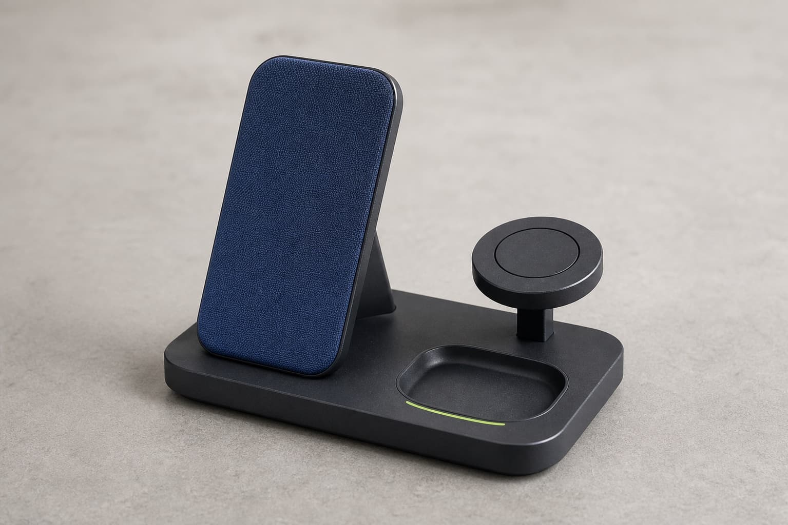 QuietDock gadget in a studio product render